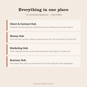 Freelance Developer OS Notion Template – Track contracts, hours and invoices without a spreadsheet graveyard image 3
