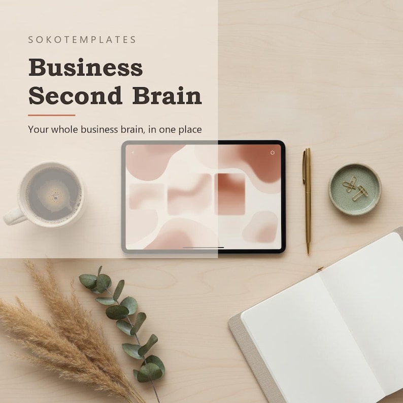Business Second Brain Notion Template – Organized Workspace (Digital Download) image 2