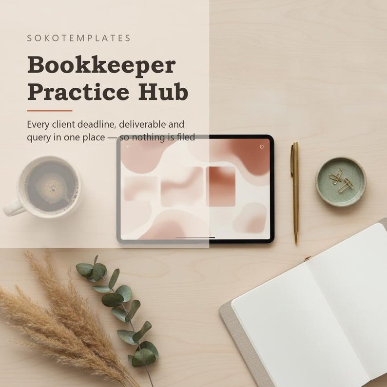 Bookkeeper Practice Hub Notion Template – Every client deadline, deliverable and query in one place zdjęcie 2