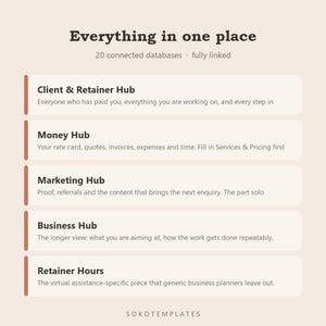 Virtual Assistant Business Hub Notion Template – Track every client's hours, tasks and renewal date image 3