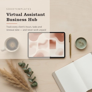 Virtual Assistant Business Hub Notion Template – Track every client's hours, tasks and renewal date image 2