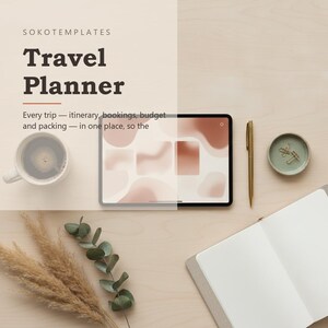 Travel Planner Notion Template – Every trip, itinerary, bookings, budget and packing, in one place image 2