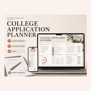 Szablon Notion Plannera Aplikacji na Studia – Śledzenie każdej szkoły, terminu, eseju i rekomendacji