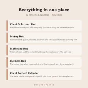 Social Media Manager Hub Notion Template – Client Accounts, Content Calendars, Invoices (Digital Download) image 3