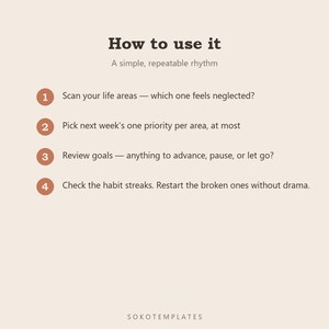Intentional Life Planner Notion Template – Goals, Habits, Routines (Digital Download) image 5