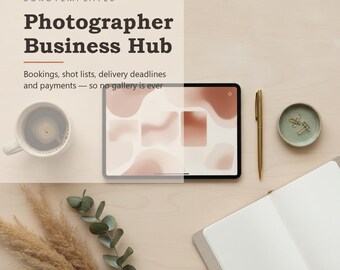 Plantilla de Notion para centro de negocios de fotógrafos: reservas, listas de tomas, plazos de entrega y pagos.