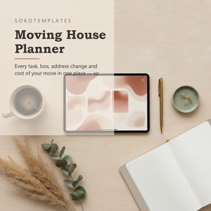 Moving House Planner Notion Template – Timeline, Packing, Address, Budget (Digital Download) image 2