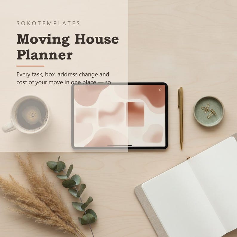 Moving House Planner Notion Template – Timeline, Packing, Address, Budget (Digital Download) image 2