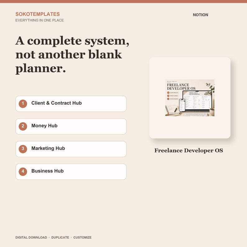 Freelance Developer OS Notion Template – Track contracts, hours and invoices without a spreadsheet graveyard image 7