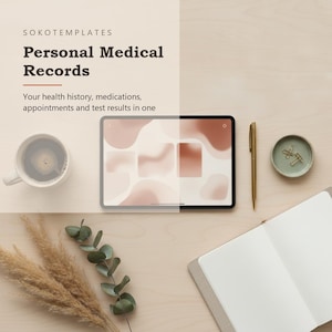 Plantilla de Notion para historial médico personal: historial de salud, medicamentos, citas (descarga digital) imagen 2