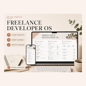 Freelance Developer OS Notion Template – Track contracts, hours and invoices without a spreadsheet graveyard
