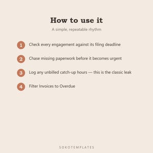 Bookkeeper Practice Hub Notion Template – Every client deadline, deliverable and query in one place zdjęcie 5