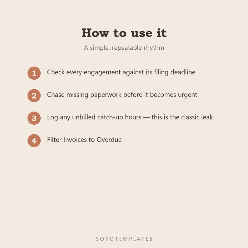Bookkeeper Practice Hub Notion Template – Every client deadline, deliverable and query in one place zdjęcie 5