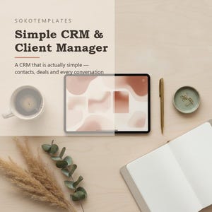 Simple CRM Client Manager Notion Template – Organized Workspace (Digital Download) image 2