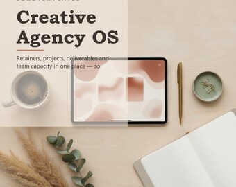 Plantilla de Notion para agencias creativas: contratos, proyectos, entregables y capacidad del equipo en un solo lugar.