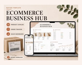 Ecommerce Business Hub Notion Template – Products, orders, inventory and suppliers in one place