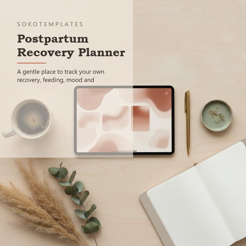 Postpartum Recovery Planner Notion Template – Daily Care, Mood, Appointments (Digital Download) image 2