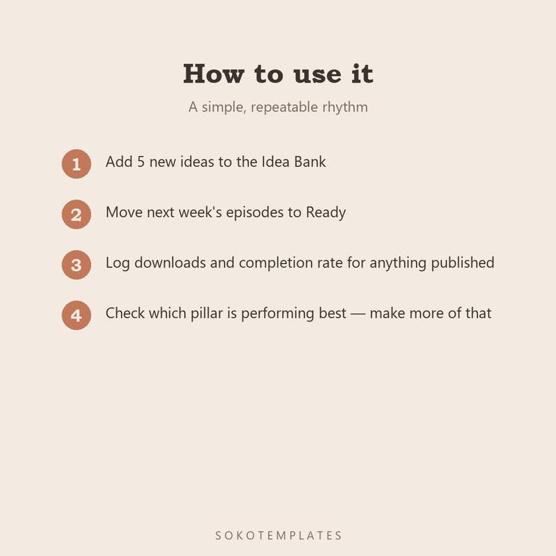 Podcast Production Planner Notion Template – Guests, episodes, show notes and release dates tracked image 5