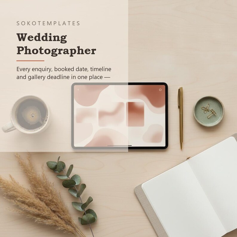 Wedding Photographer Hub Notion Template – Client, Workflow, Shot List Organization image 2