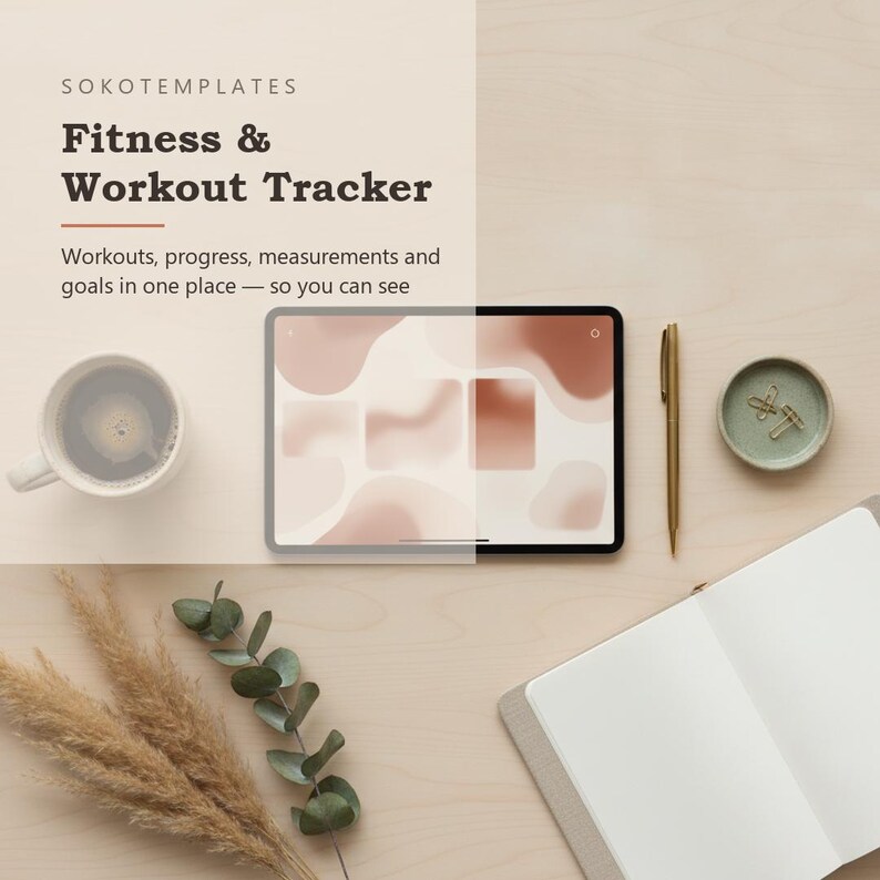 Fitness & Workout Tracker Notion Template – Workouts, progress, measurements and goals in one place image 2