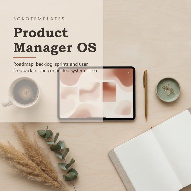 Product Manager OS Notion Template – Roadmap, Backlog, Sprints (Digital Download) image 2