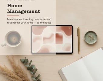 Plantilla de Notion para sistema de gestión del hogar: mantenimiento, inventario, garantías y rutinas para su hogar.