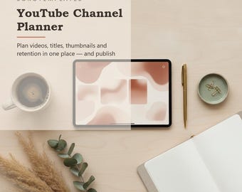 Plantilla de Notion para planificar canales de YouTube: organiza vídeos, títulos, miniaturas y retención en un solo lugar.