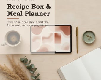 Plantilla de Notion para recetario y planificador de comidas: todas las recetas en un solo lugar, un plan de comidas para la semana.