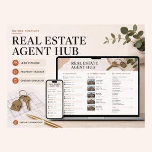 Real Estate Agent Hub Notion Template – Listings, buyers, showings and closings tracked image 1