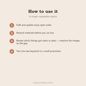 Etsy Shop Planner Notion Template – Listings, Orders, SEO (Digital Download) image 5
