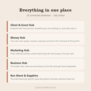 Event Planner Business Hub Notion Template – Every event, supplier, deadline and payment tracked image 3