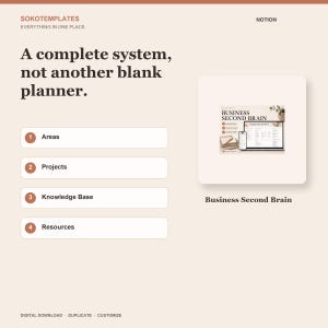 Business Second Brain Notion Template – Organized Workspace (Digital Download) image 7