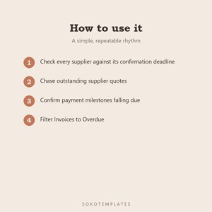 Event Planner Business Hub Notion Template – Every event, supplier, deadline and payment tracked image 5