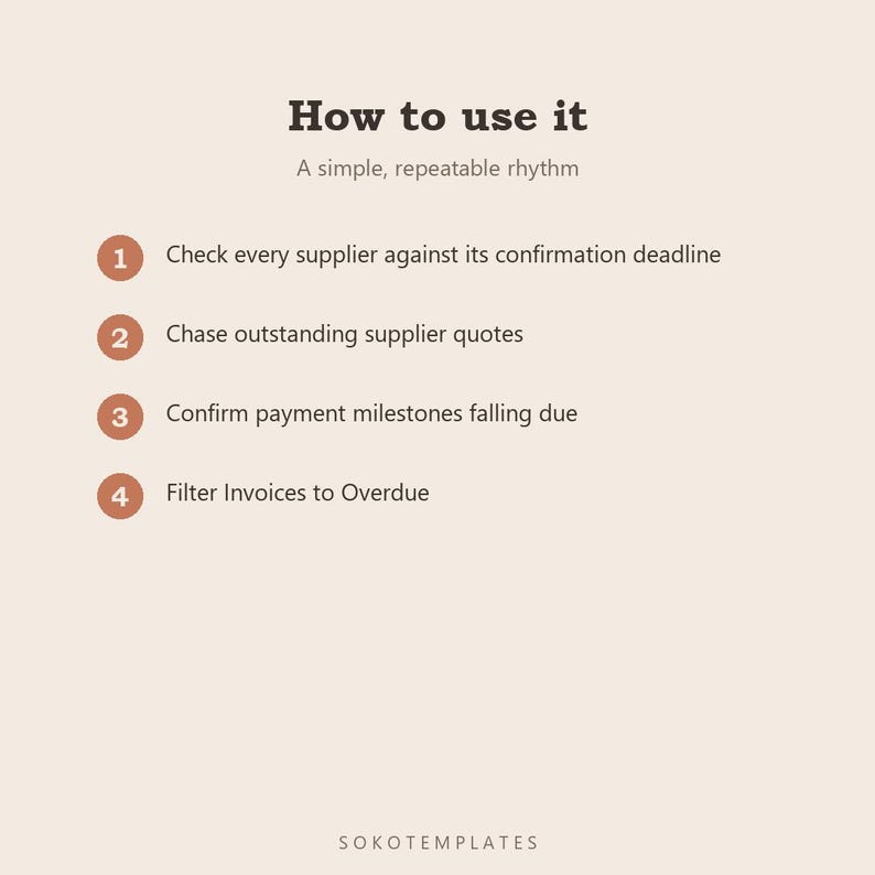 Event Planner Business Hub Notion Template – Every event, supplier, deadline and payment tracked image 5