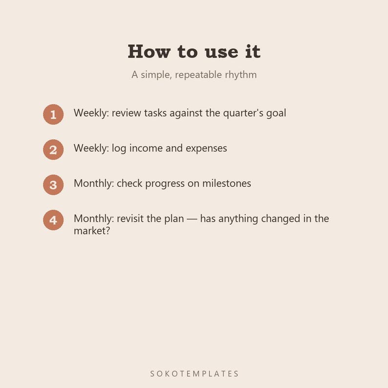 Small Business Planner Notion Template – Run your business from one page, goals, finances image 5