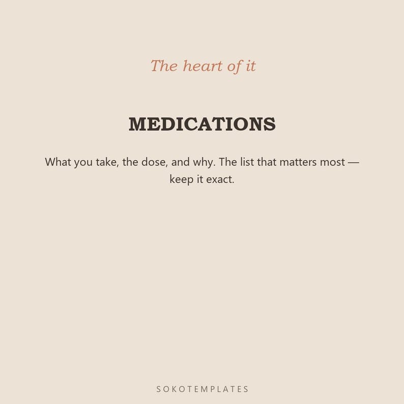 Plantilla de Notion para historial médico personal: historial de salud, medicamentos, citas (descarga digital) imagen 4