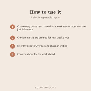 Construction & Trades Job Hub Notion Template – Quotes, jobs, materials and payments tracked properly image 5