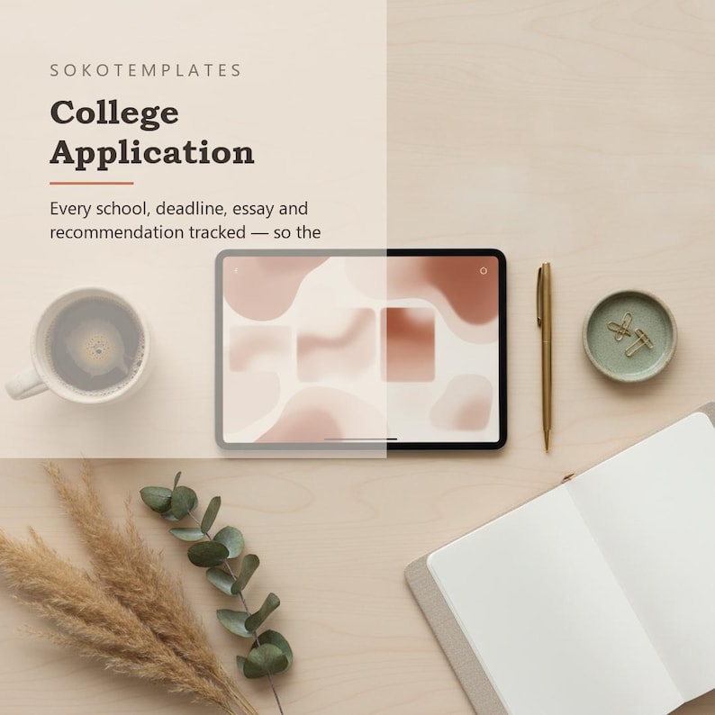 College Application Planner Notion Template – Every school, deadline, essay and recommendation tracked image 2