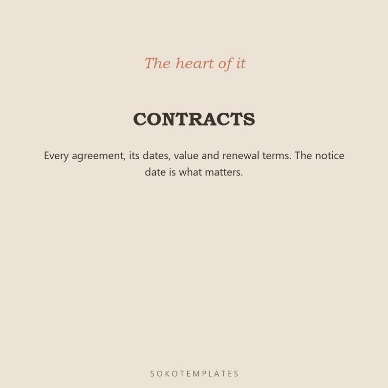 Notion Contract Tracker & Renewal Manager – Organized Workspace (Digital Download) image 4