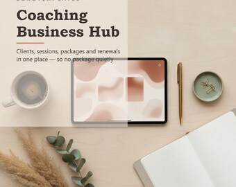 Plantilla de Notion para centro de negocios de coaching: clientes, sesiones, paquetes y renovaciones en un solo lugar.