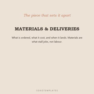 Construction & Trades Job Hub Notion Template – Quotes, jobs, materials and payments tracked properly image 4