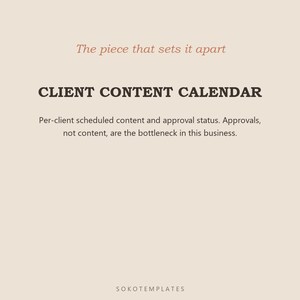 Social Media Manager Hub Notion Template – Client Accounts, Content Calendars, Invoices (Digital Download) image 4