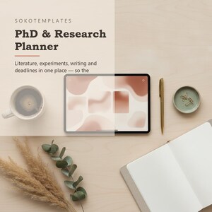 PhD & Research Planner Notion Template – Literature, experiments, writing and deadlines in one place image 2