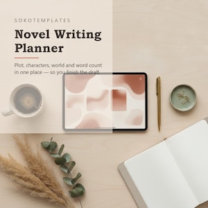 Novel Writing Planner Notion Template – Plot, characters, world and word count in one place image 2