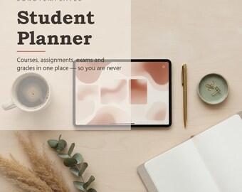 Plantilla de Notion para planificador estudiantil: cursos, tareas, exámenes y calificaciones en un solo lugar.