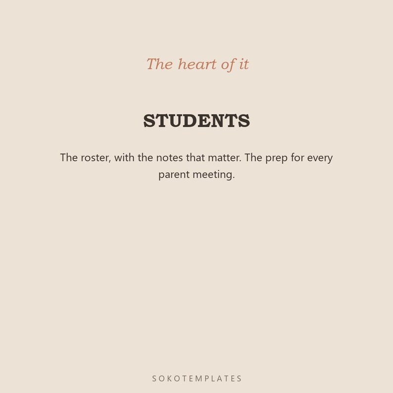 Modello di agenda per insegnanti di Notion: classi, lezioni, studenti e voti in un unico posto. immagine 4