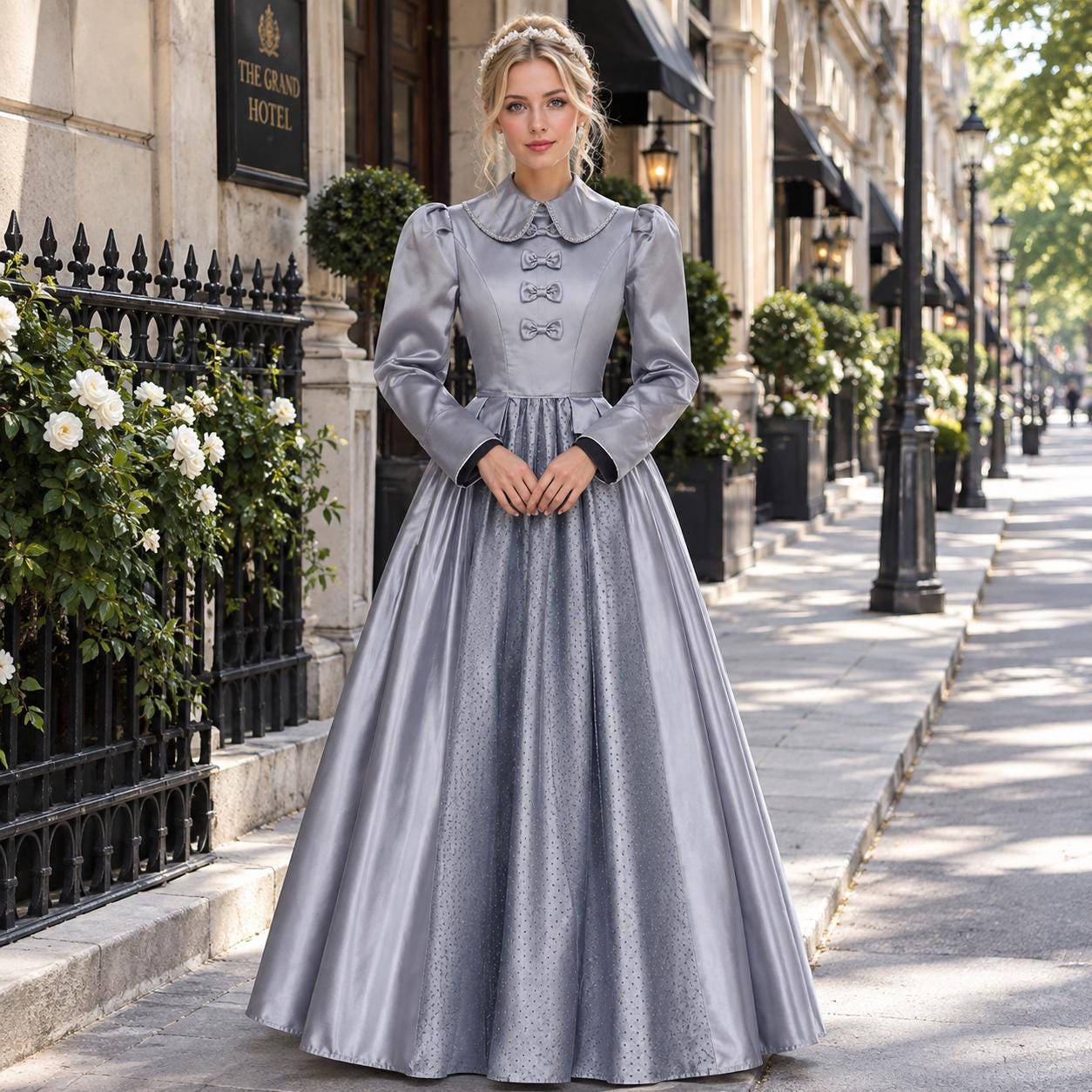 grey gothic dress 90s goth prom dress