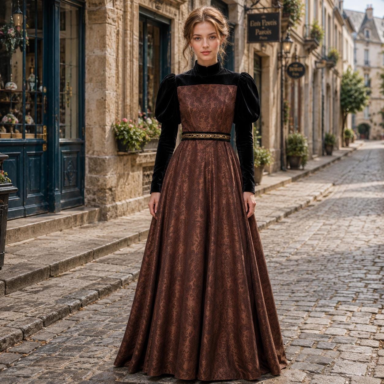 victorian brown dress Its soft