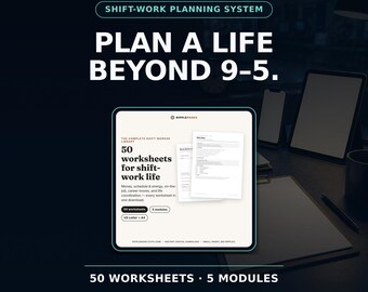 Shift Worker Planner Bundle: Printable Schedule, Budget & Work Tools