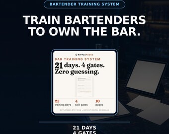 Bartender Training Manual: Bar Staff Onboarding & Service Guide